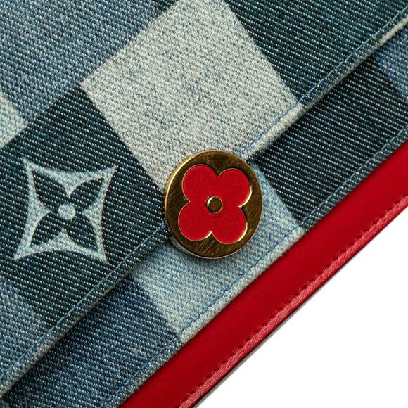 Pre Loved louis vuitton Twist Chain Bag Women Blue Crossbody Bags - Picture 7 of 8